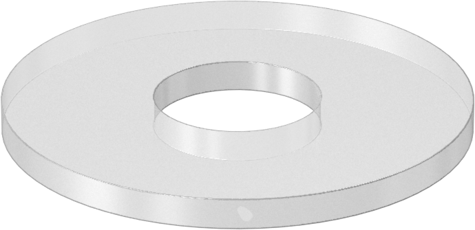 Neme Dayanıklı Yastıklama Pul, 1/2" Vida Boyutu için, 0.530" ID, 1.50" OD