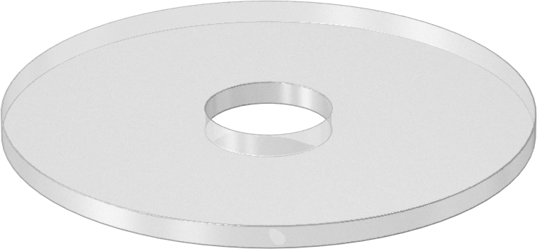 Neme Dayanıklı Yastıklama Pul, 1/2" Vida Boyutu için, 0.530" ID, 2.25" OD