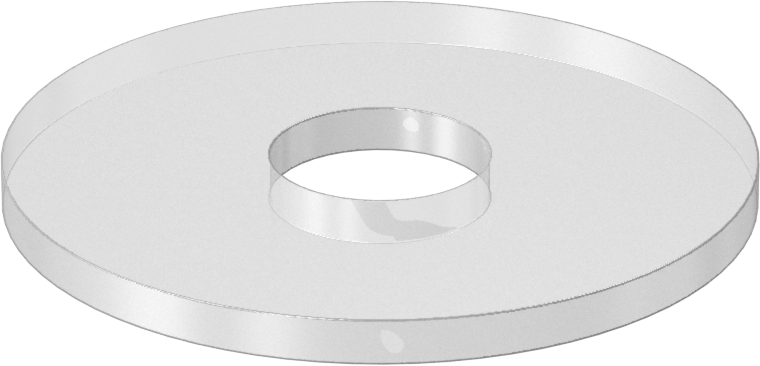 Neme Dayanıklı Yastıklama Pul, 5/8" Vida Boyutu için, 0.656" ID, 2.25" OD