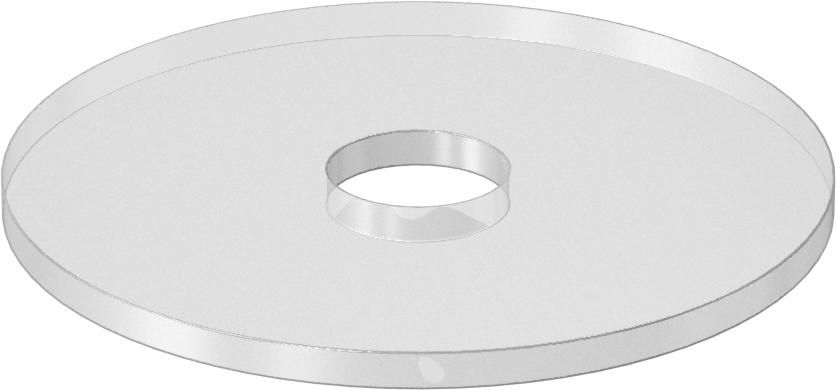 Neme Dayanıklı Yastıklama Pul, 5/8" Vida Boyutu için, 0.656" ID, 3.00" OD