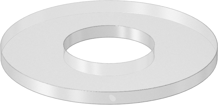 Neme Dayanıklı Yastıklama Pul, 7/8" Vida Boyutu için, 0.938" ID, 2.25" OD