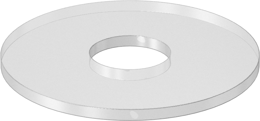 Neme Dayanıklı Yastıklama Pul, 7/8" Vida Boyutu için, 0.938" ID, 3.00" OD