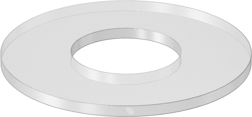 Neme Dayanıklı Yastıklama Pul, 1-1/4" Vida Boyutu için, 1.312" ID, 3.00" OD