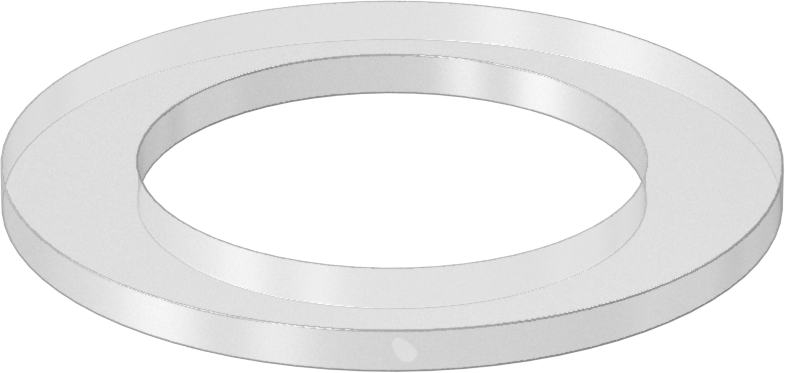 Neme Dayanıklı Yastıklama Pul, 1-1/2" Vida Boyutu için, 1.625" ID, 2.50" OD