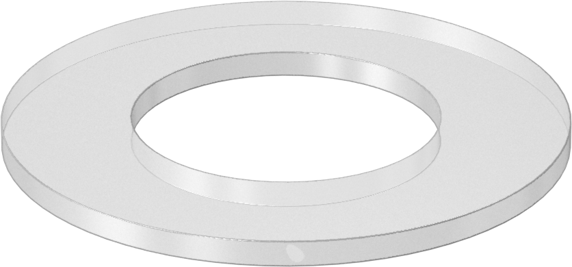 Neme Dayanıklı Yastıklama Pul, 1-1/2" Vida Boyutu için, 1.625" ID, 3.00" OD