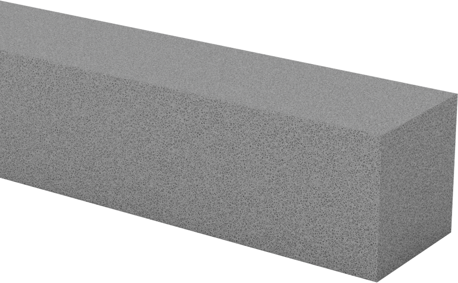 Süper Yastıklama Poliüretan Köpük Çubuk, 1-1/4" Kare, 42" Uzunluk