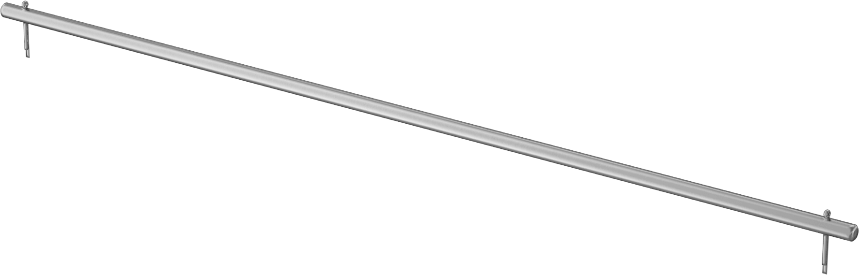 18-8 Paslanmaz Çelik Başsız Çatal Pim, 1/4" Çap, 15" Kullanılabilir Uzunluk