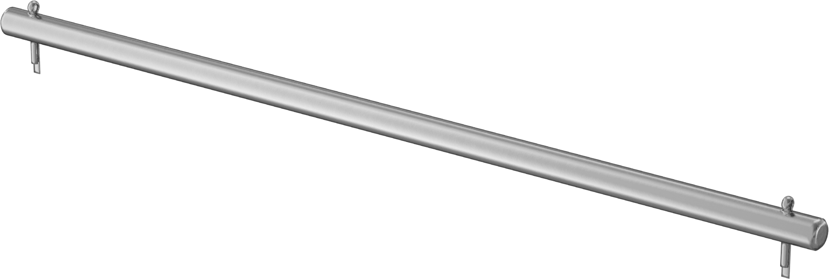 18-8 Paslanmaz Çelik Başsız Çatal Pim, 3/8" Çap, 11" Kullanılabilir Uzunluk