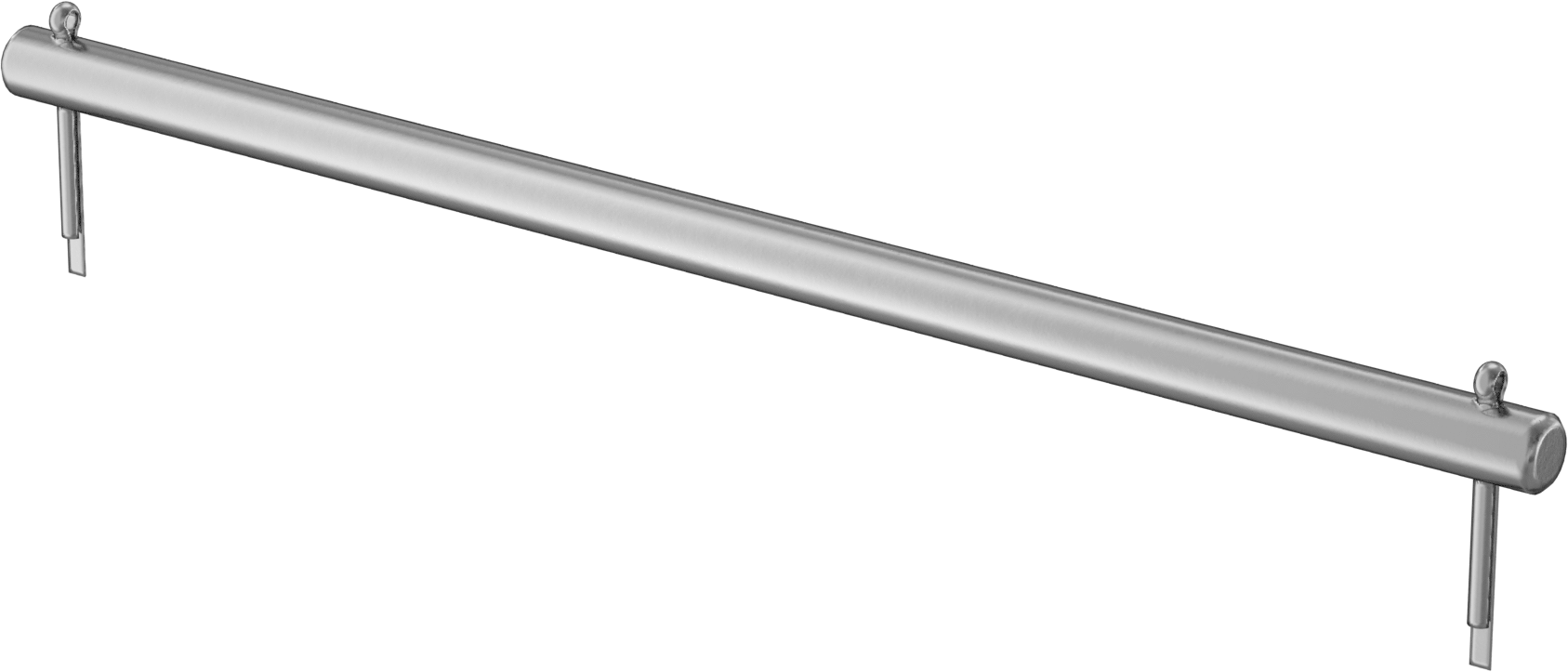 18-8 Paslanmaz Çelik Başsız Çatal Pim, 1/2" Çap, 11" Kullanılabilir Uzunluk