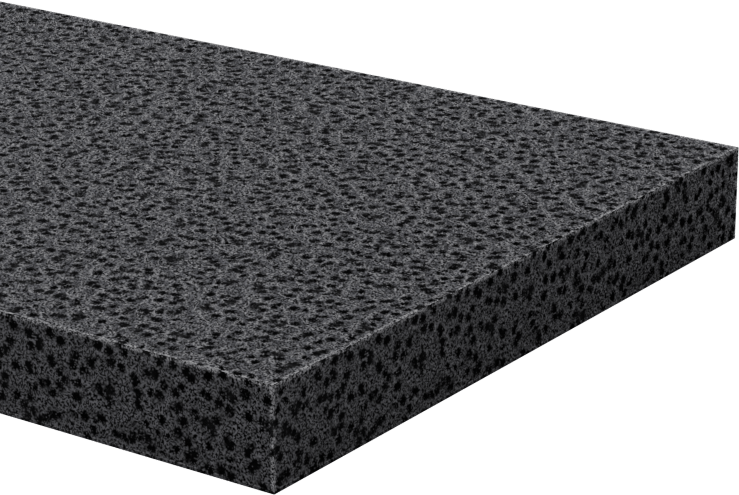 Alev Geciktirici Yağa Dayanıklı Karışımlı Buna-N Köpük, Yapışkanlı Arka Şerit, 2" x 50 Feet, 1/4" Kalınlık