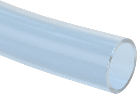 Kimyasallar için UV Dayanıklı Sert FEP Plastik Boru, Yarı Şeffaf Mavi, 10 mm ID, 12 mm OD