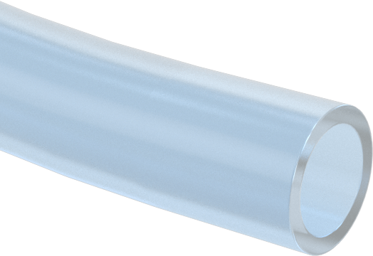 Kimyasallar için UV Dayanıklı Sert FEP Plastik Boru, Yarı Şeffaf Mavi, 6 mm ID, 8 mm OD