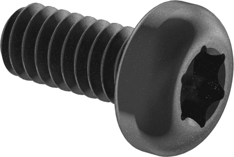 Çelik Silindir Başlı Torx Vidalar, Siyah Korozyona Dayanıklı Kaplamalı, 2-56 Diş, 3/16" Uzunluk
