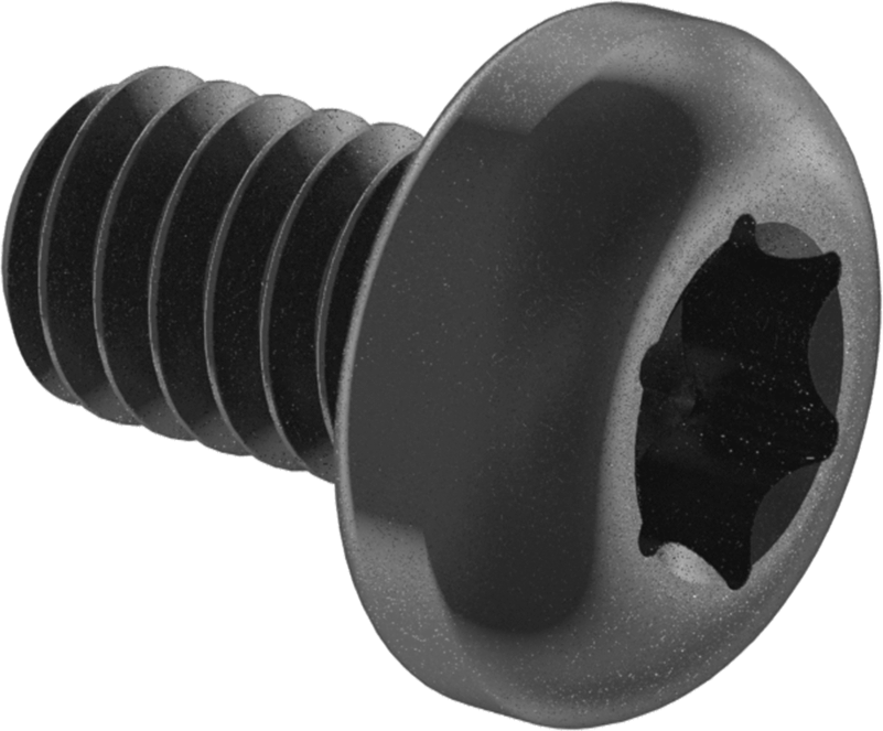 Çelik Silindir Başlı Torx Vidalar, Siyah Korozyona Dayanıklı Kaplamalı, 8-32 Diş Boyutu, 1/4" Uzunluk