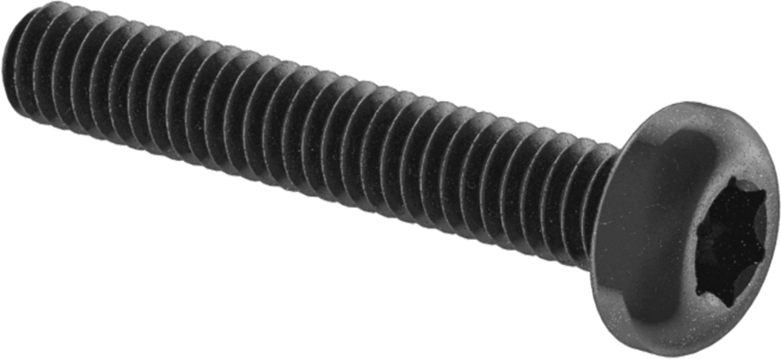 Çelik Silindir Başlı Torx Vidalar, Siyah Korozyona Dayanıklı Kaplamalı, 8-32 Diş Boyutu, 1" Uzunluk