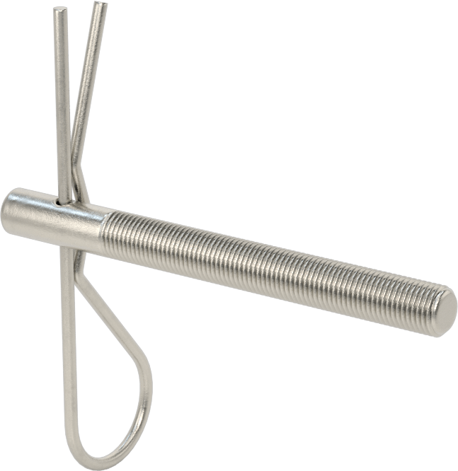 Bir Ucu Çivili Saplama ile Vidalı, 18-8 Paslanmaz Çelik, 3/8"-24 Diş, 4" Uzunluk