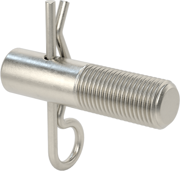 Bir Ucu Çivili Saplama ile Vidalı, 18-8 Paslanmaz Çelik, 1/2"-20 Diş, 2" Uzunluk
