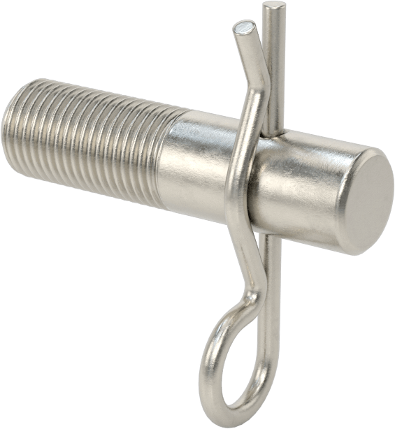 Bir Ucu Çivili Saplama ile Vidalı, 18-8 Paslanmaz Çelik, 1/2"-20 Diş, 2" Uzunluk