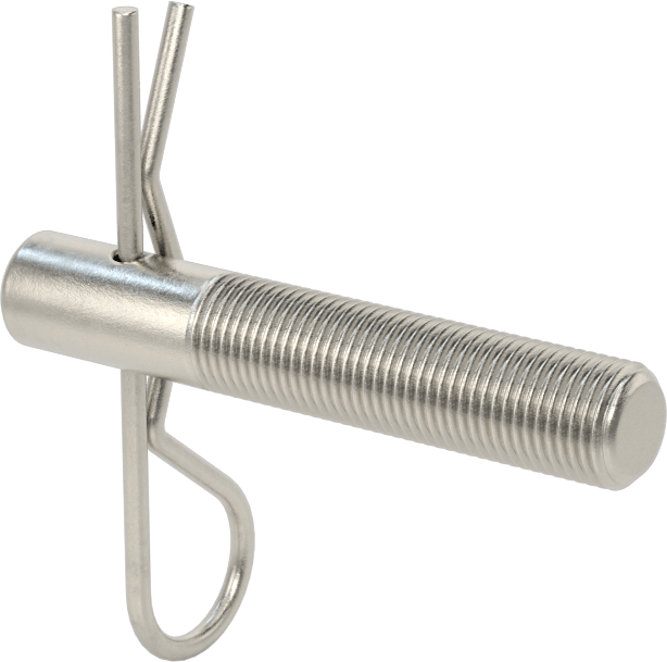 Bir Ucu Çivili Saplama ile Vidalı, 18-8 Paslanmaz Çelik, 1/2"-20 Diş, 3" Uzunluk