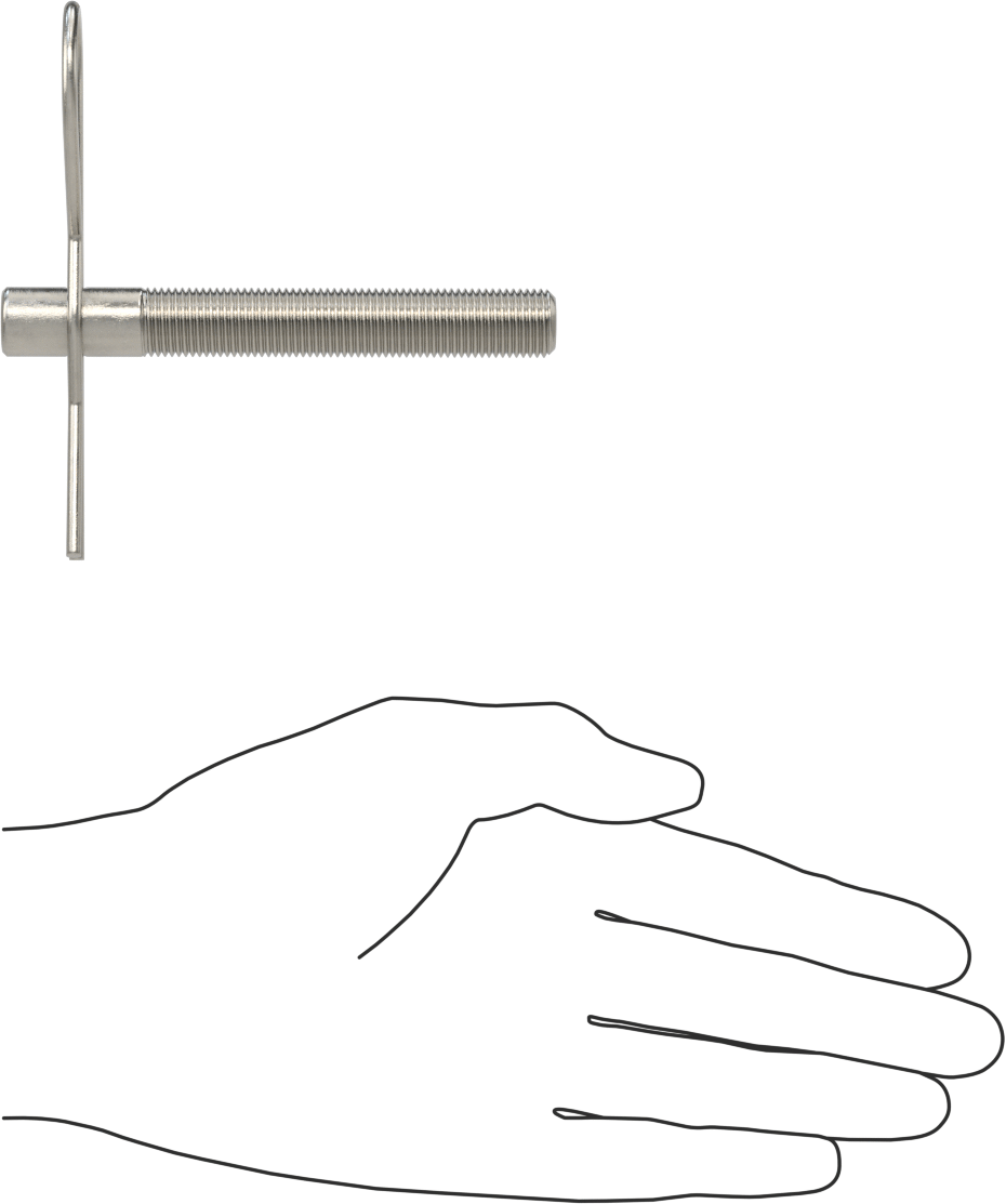Bir Ucu Çivili Saplama ile Vidalı, 18-8 Paslanmaz Çelik, 1/2"-20 Diş, 4" Uzunluk