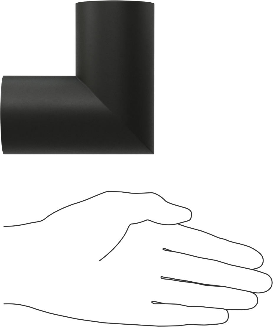 Esnek Kauçuk Köpük Boru Yalıtımı, Dirsek, 3/4" Kalın Duvar, 5/8" ID
