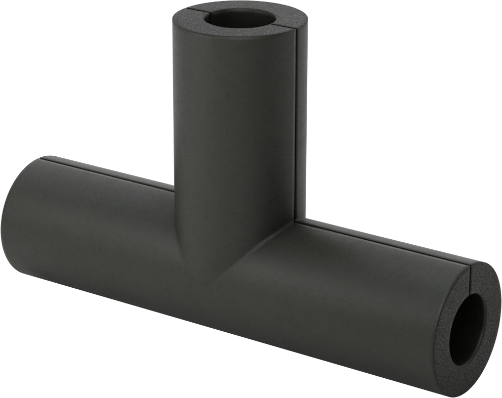 Esnek Kauçuk Köpük Boru Yalıtımı, T, 3/8" Kalın Duvar, 7/8" ID