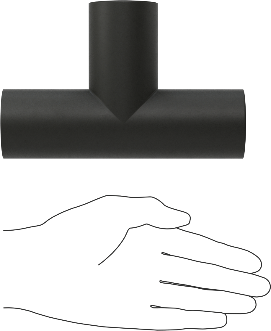 Esnek Kauçuk Köpük Boru Yalıtımı, T, 3/8" Kalın Duvar, 1-1/8" ID