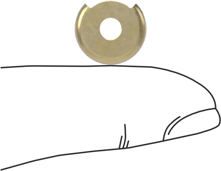 Brass Electrical-Terminal Washers, Number 6 Screw Size, 0.153" ID, 0.504" OD