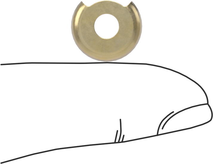 Brass Electrical-Terminal Washers, Number 8 Screw Size, 0.178" ID, 0.518" OD