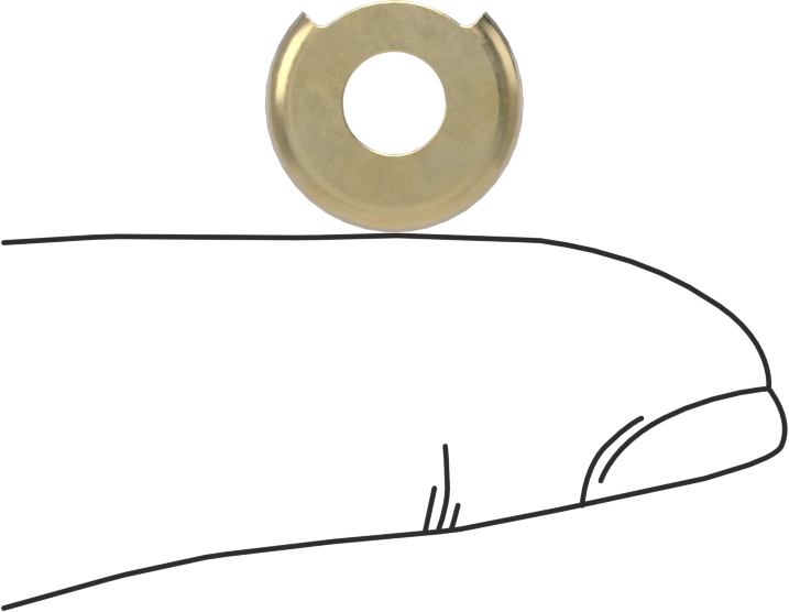 Brass Electrical-Terminal Washers, Number 10 Screw Size, 0.2" ID, 0.507" OD