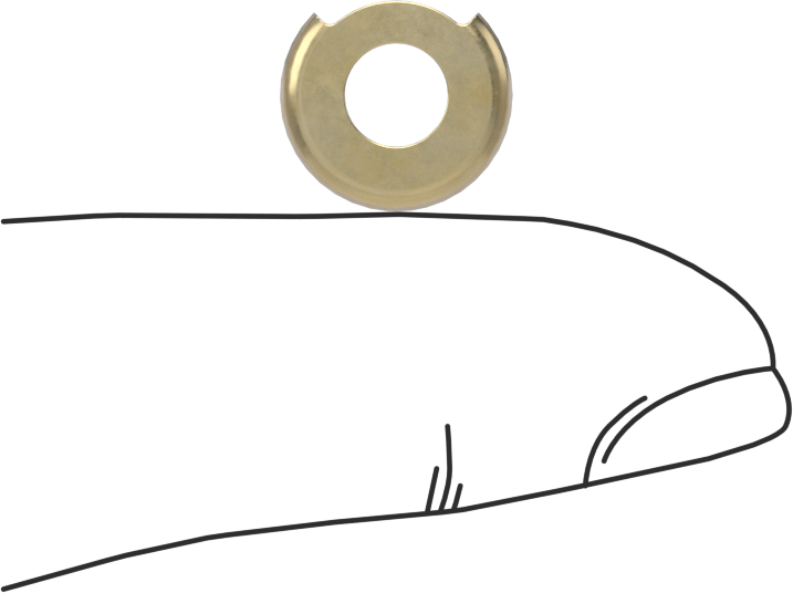 Brass Electrical-Terminal Washers, Number 10 Screw Size, 0.2" ID, 0.453" OD
