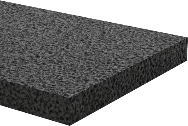 Ultra Hava Koşullarına Dayanıklı EPDM Köpük Levha, Yapışkanlı, Ultra Yumuşak, 1/2" Genişlik, 1/16" Kalınlık, 10 Fit Uzunluk