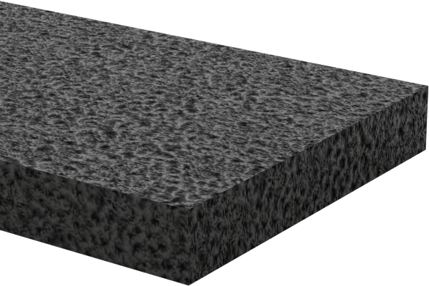 Ultra Hava Koşullarına Dayanıklı EPDM Köpük Levha, Yapışkanlı, Ultra Yumuşak, 3/8" Genişlik, 1/16" Kalınlık, 10 Fit Uzunluk