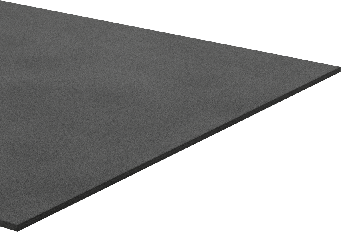Ultra Hava Koşullarına Dayanıklı EPDM Köpük Levha, Ultra Yumuşak, 12" Genişlik, 1/8" Kalınlık, 24 inç Uzunluk
