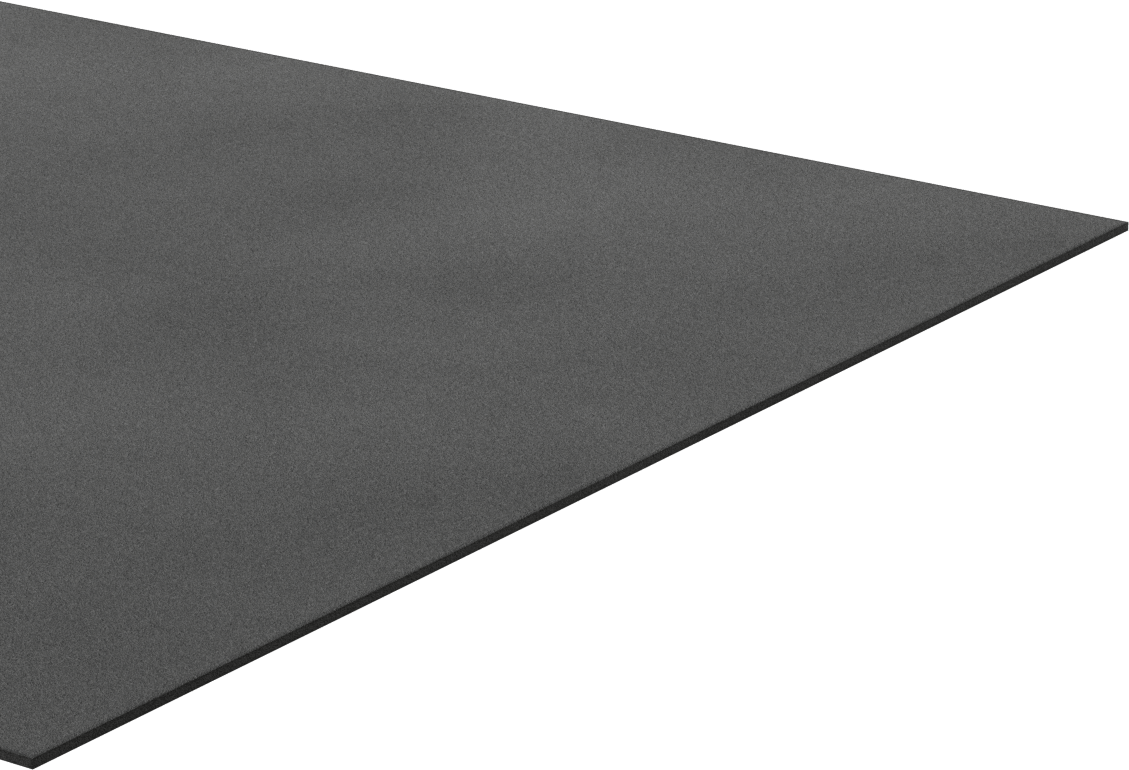 Ultra Hava Koşullarına Dayanıklı EPDM Köpük Levha, Ultra Yumuşak, 36 inç Genişlik, 1/16" Kalınlık, 12" Uzunluk