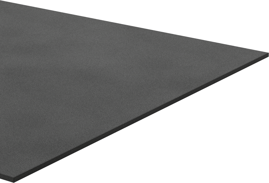 Ultra Hava Koşullarına Dayanıklı EPDM Köpük Levha, Yapışkanlı, Ultra Yumuşak, 12" Genişlik, 1/8" Kalınlık, 24 inç Uzunluk