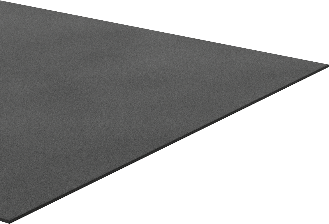 Ultra Hava Koşullarına Dayanıklı EPDM Köpük Levha, Yapışkanlı, Ultra Yumuşak, 36 inç Genişlik, 1/16" Kalınlık, 12" Uzunluk