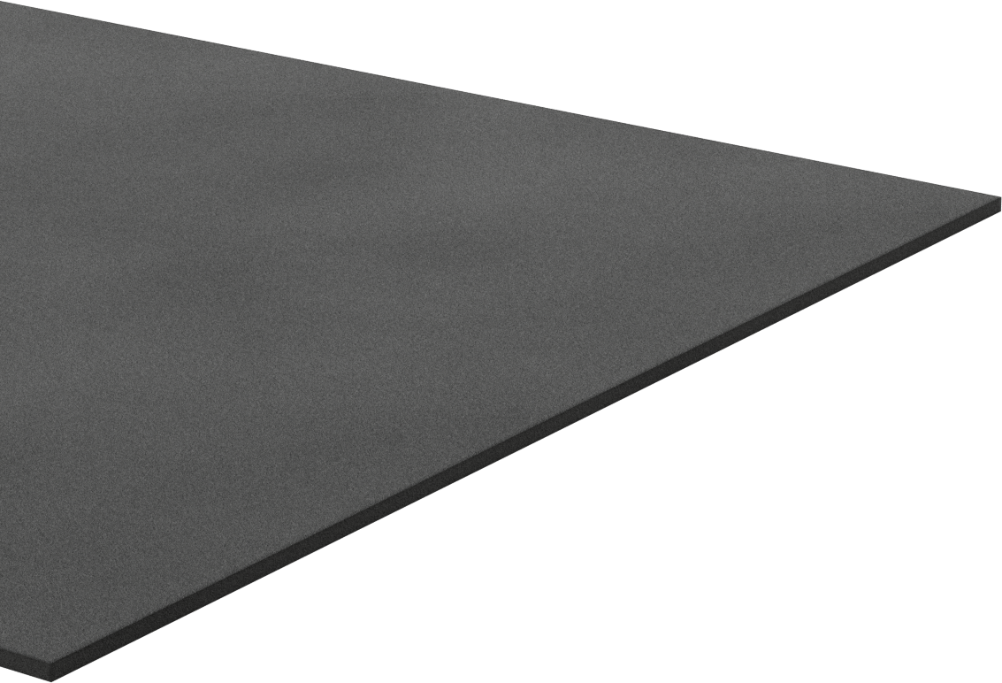 Ultra Hava Koşullarına Dayanıklı EPDM Köpük Levha, Yapışkanlı, Ultra Yumuşak, 36 inç Genişlik, 1/8" Kalınlık, 12" Uzunluk
