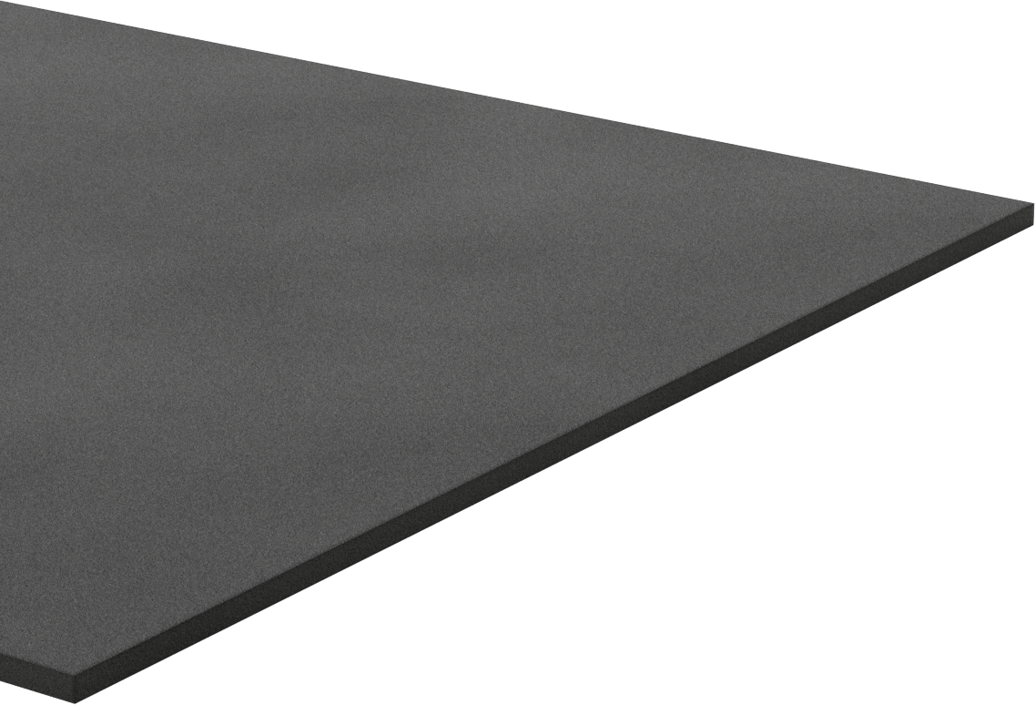 Ultra Hava Koşullarına Dayanıklı EPDM Köpük Levha, Yapışkanlı, Ultra Yumuşak, 36 inç Genişlik, 3/16" Kalınlık, 12" Uzunluk