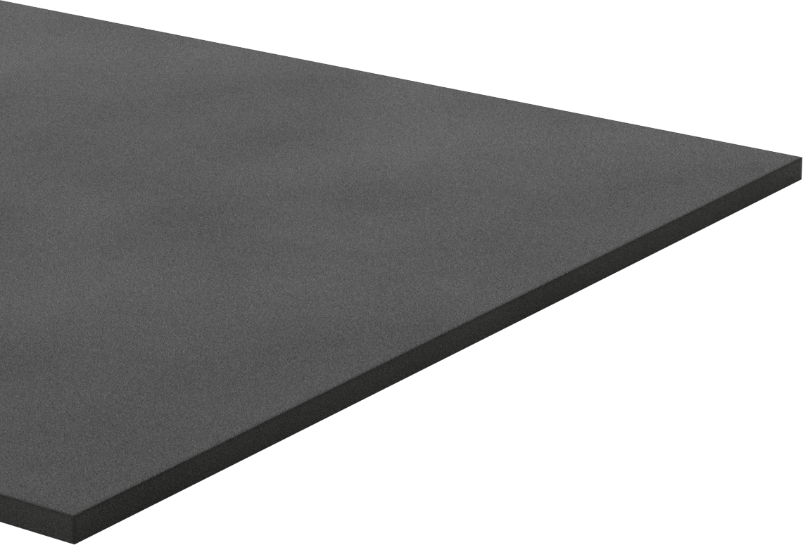 Ultra Hava Koşullarına Dayanıklı EPDM Köpük Levha, Yapışkanlı, Ultra Yumuşak, 36 inç Genişlik, 1/4" Kalınlık, 12" Uzunluk