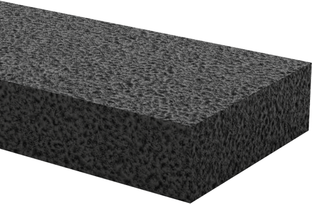 Ultra Hava Koşullarına Dayanıklı EPDM Köpük Levha, Yapışkanlı, Ultra Yumuşak, 3/8" Genişlik, 1/8" Kalınlık, 50 Fit Uzunluk