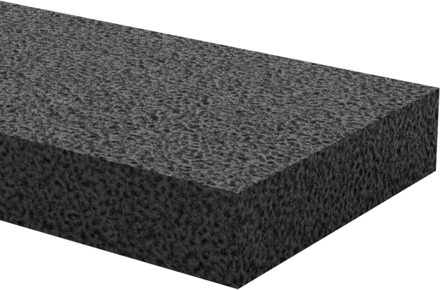 Ultra Hava Koşullarına Dayanıklı EPDM Köpük Levha, Yapışkanlı, Ultra Yumuşak, 1/2" Genişlik, 1/8" Kalınlık, 50 Fit Uzunluk