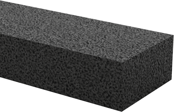 Ultra Hava Koşullarına Dayanıklı EPDM Köpük Levha, Yapışkanlı, Ultra Yumuşak, 3/8" Genişlik, 3/16" Kalınlık, 50 Fit Uzunluk