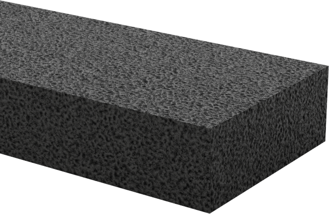 Ultra Hava Koşullarına Dayanıklı EPDM Köpük Levha, Yapışkanlı, Ultra Yumuşak, 1/2" Genişlik, 3/16" Kalınlık, 50 Fit Uzunluk