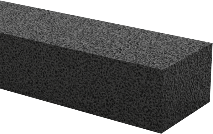 Ultra Hava Koşullarına Dayanıklı EPDM Köpük Levha, Yapışkanlı, Ultra Yumuşak, 3/8" Genişlik, 1/4" Kalınlık, 50 Fit Uzunluk