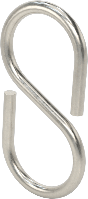 Kapalı Uçlu S-Kancalar - Kaldırma Amaçlı Değildir, 18-8 Paslanmaz Çelik, 20 lbs Kapasite, 1-1/2" Kullanılabilir Uzunluk