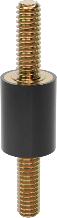 Titreşim Sönümleyici Sandviç Montaj, 8-32 Dişli Çelik Saplamalı Doğal Kauçuk, 7 lb Kapasite