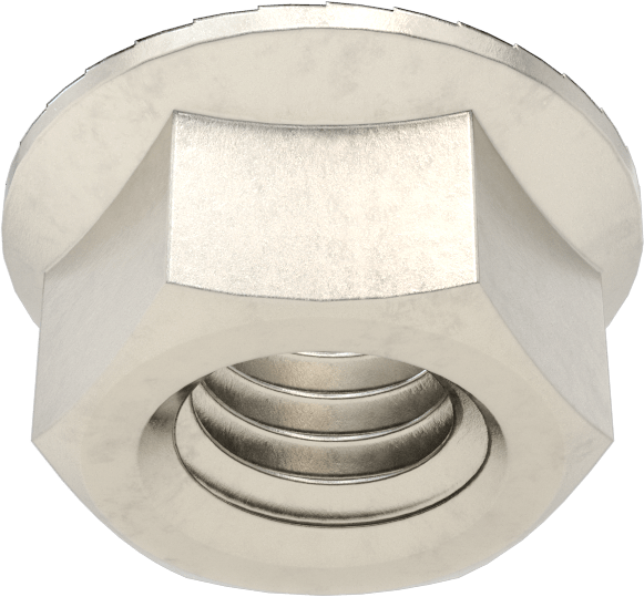 18-8 Paslanmaz Çelik Tırtıklı Flanş Somunları, 3/8"-16 Diş Boyutu