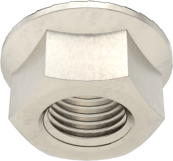 18-8 Paslanmaz Çelik Tırtıklı Flanş Somunları, 3/8"-24 Diş Boyutu