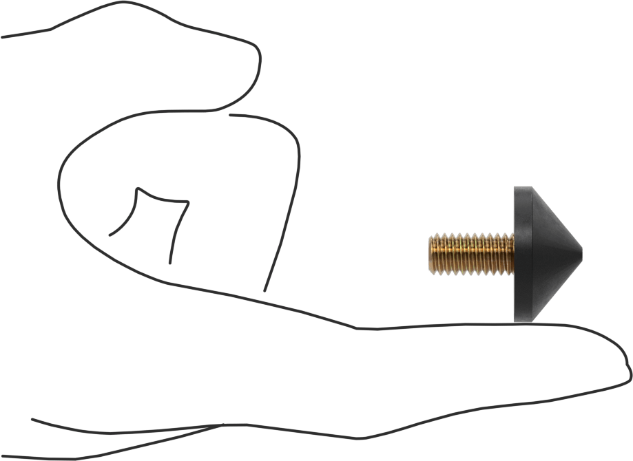 Yük Dereceli Güçlendirilmiş Dişli Tampon, Çelik Plakalı ve 5/16"-18 Saplamalı Neopren, 1/2" Yükseklik, Durometer 50A